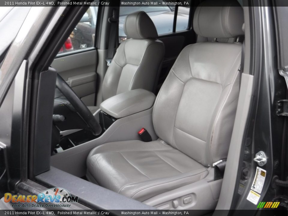2011 Honda Pilot EX-L 4WD Polished Metal Metallic / Gray Photo #18