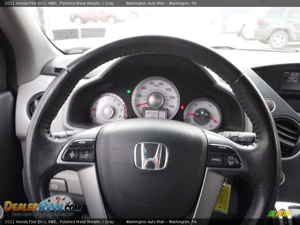 2011 Honda Pilot EX-L 4WD Polished Metal Metallic / Gray Photo #23