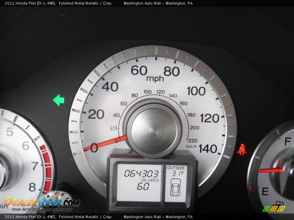 2011 Honda Pilot EX-L 4WD Polished Metal Metallic / Gray Photo #28