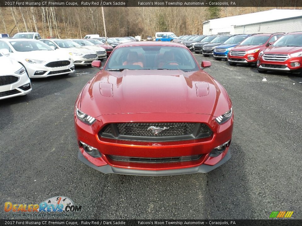 2017 Ford Mustang GT Premium Coupe Ruby Red / Dark Saddle Photo #3