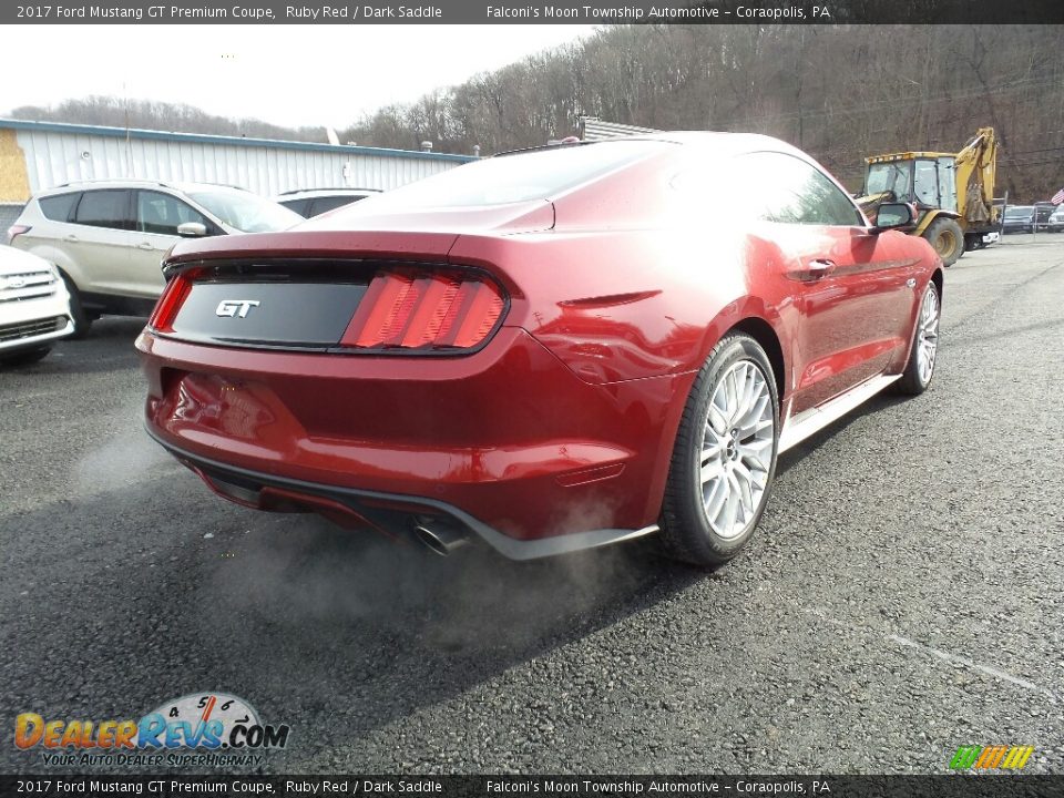 2017 Ford Mustang GT Premium Coupe Ruby Red / Dark Saddle Photo #7