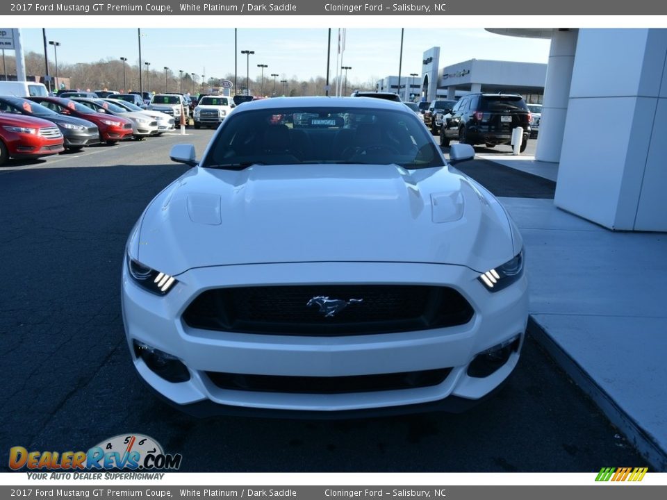 2017 Ford Mustang GT Premium Coupe White Platinum / Dark Saddle Photo #4