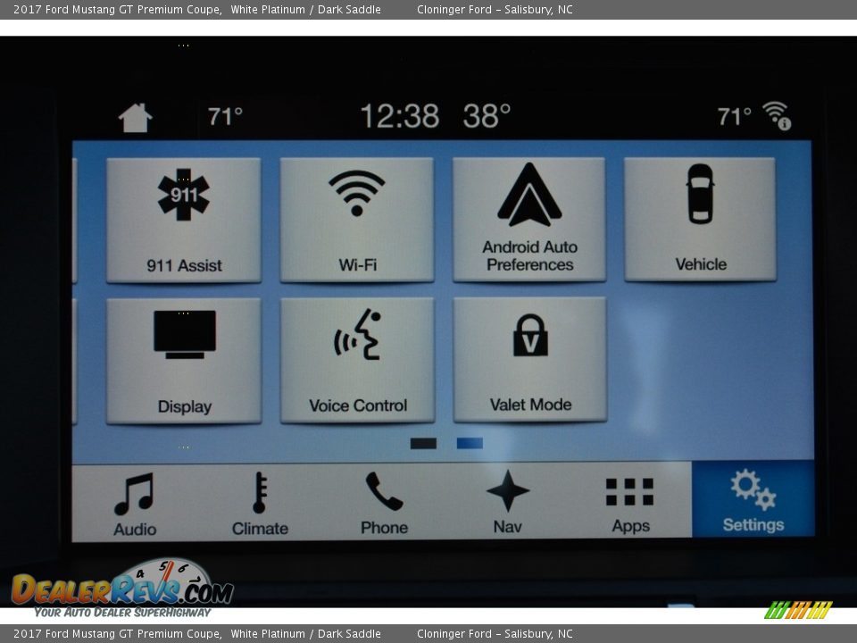 2017 Ford Mustang GT Premium Coupe White Platinum / Dark Saddle Photo #11