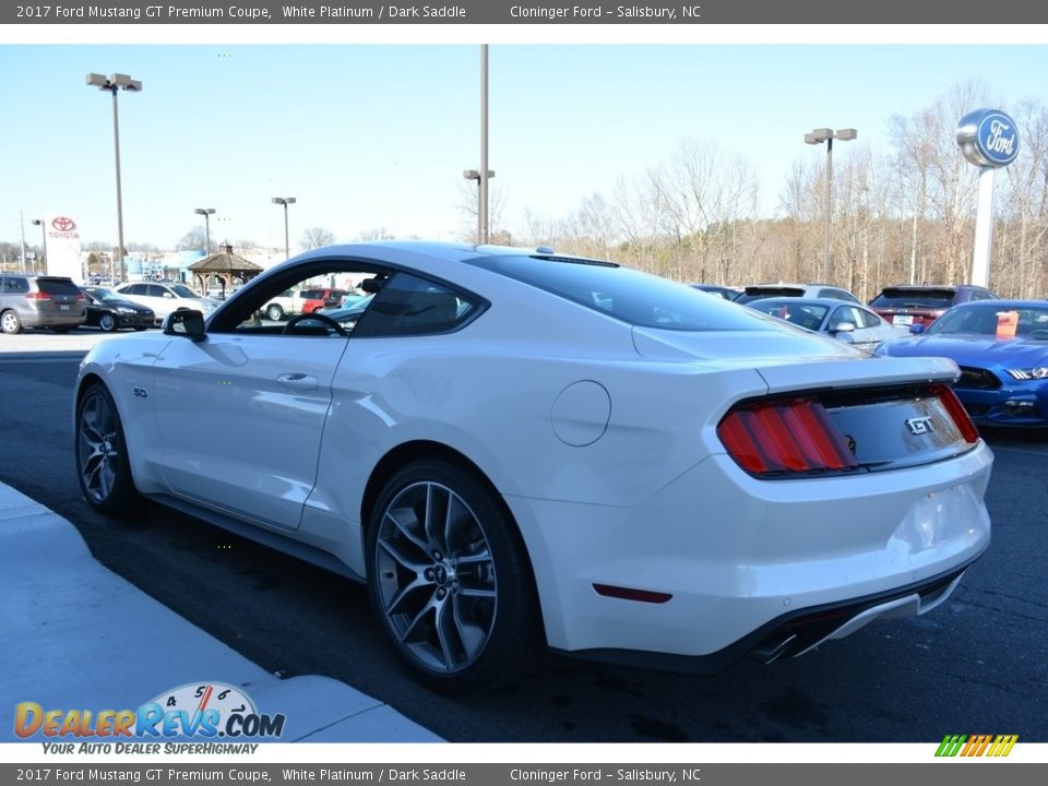 2017 Ford Mustang GT Premium Coupe White Platinum / Dark Saddle Photo #20