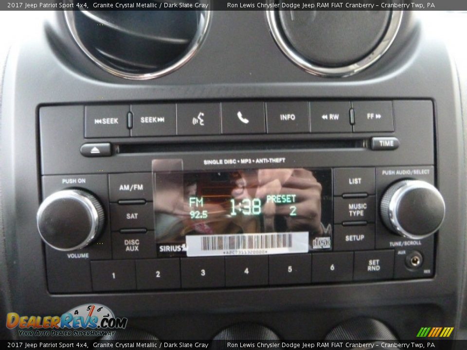 2017 Jeep Patriot Sport 4x4 Granite Crystal Metallic / Dark Slate Gray Photo #15