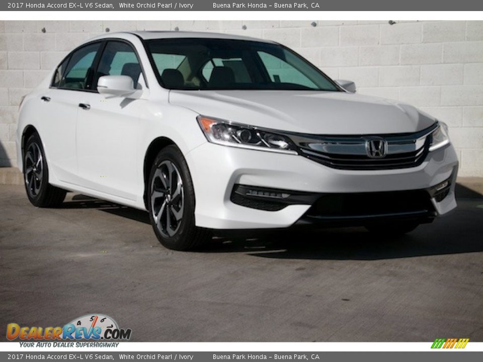 2017 Honda Accord EX-L V6 Sedan White Orchid Pearl / Ivory Photo #1