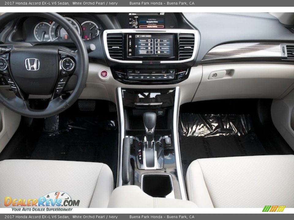 2017 Honda Accord EX-L V6 Sedan White Orchid Pearl / Ivory Photo #13