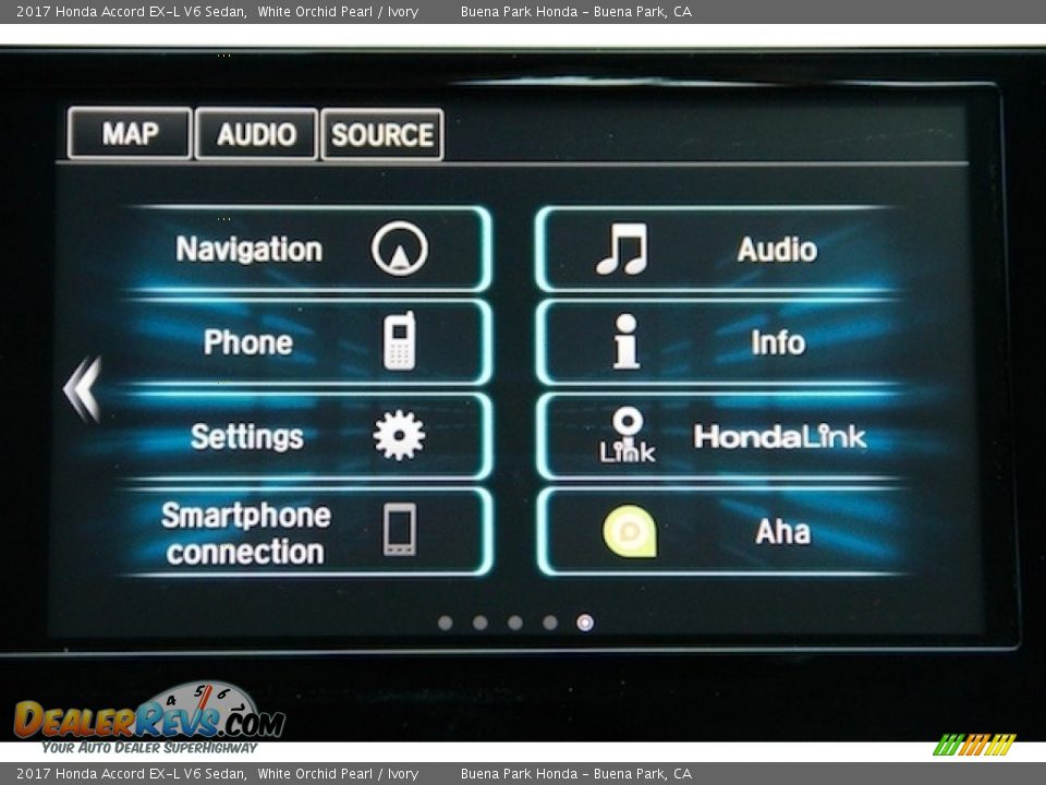 2017 Honda Accord EX-L V6 Sedan White Orchid Pearl / Ivory Photo #16