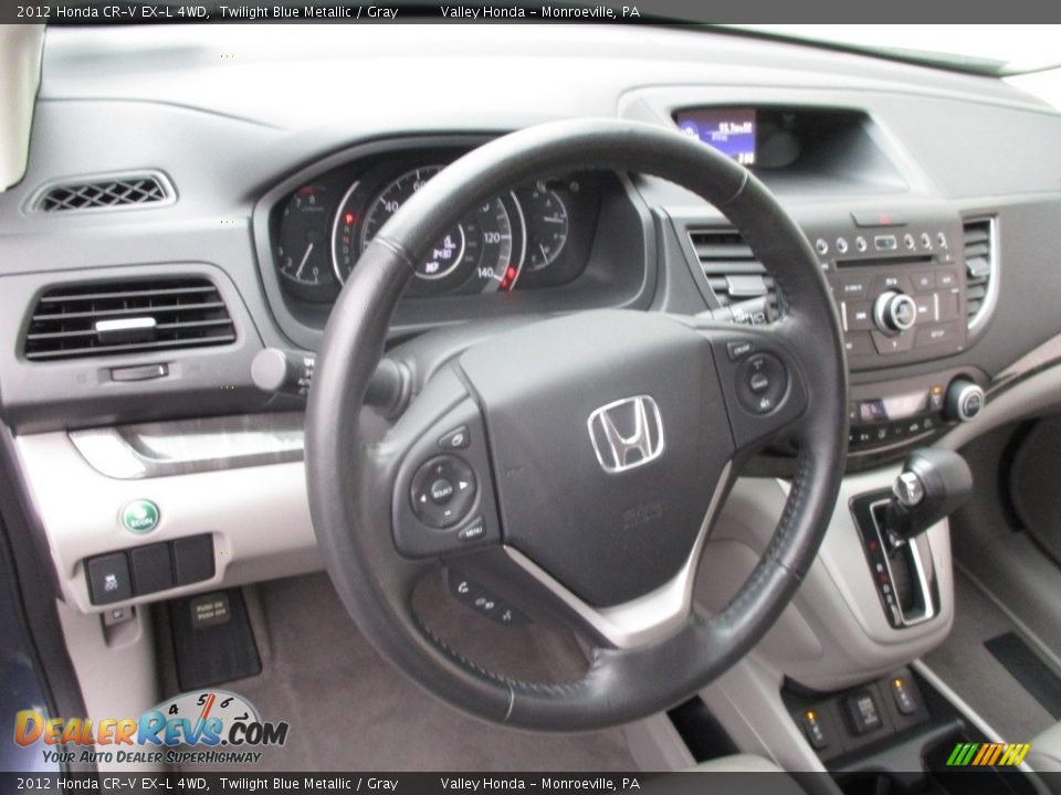 2012 Honda CR-V EX-L 4WD Twilight Blue Metallic / Gray Photo #15