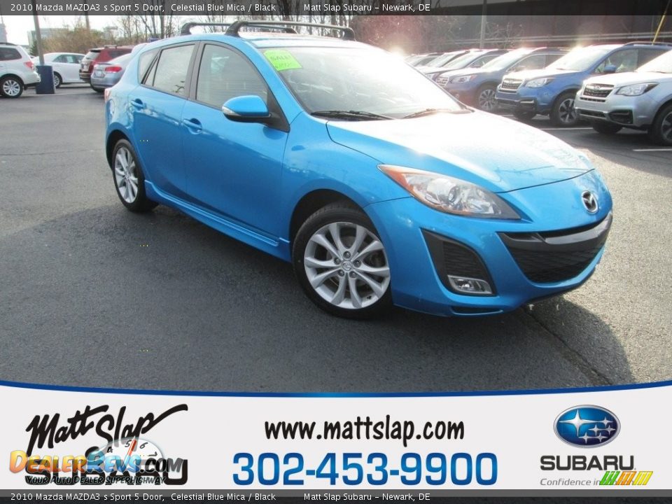 2010 Mazda MAZDA3 s Sport 5 Door Celestial Blue Mica / Black Photo #1