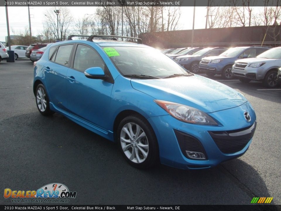 2010 Mazda MAZDA3 s Sport 5 Door Celestial Blue Mica / Black Photo #4