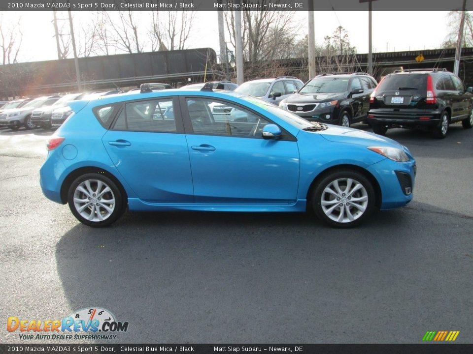 2010 Mazda MAZDA3 s Sport 5 Door Celestial Blue Mica / Black Photo #5