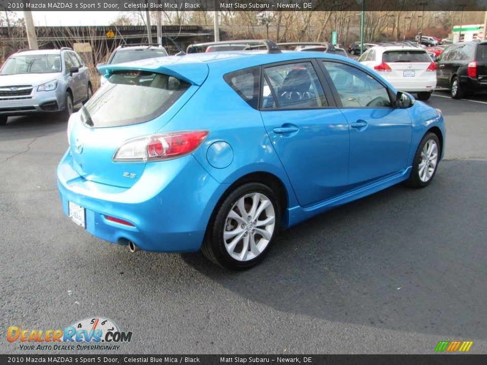 2010 Mazda MAZDA3 s Sport 5 Door Celestial Blue Mica / Black Photo #6