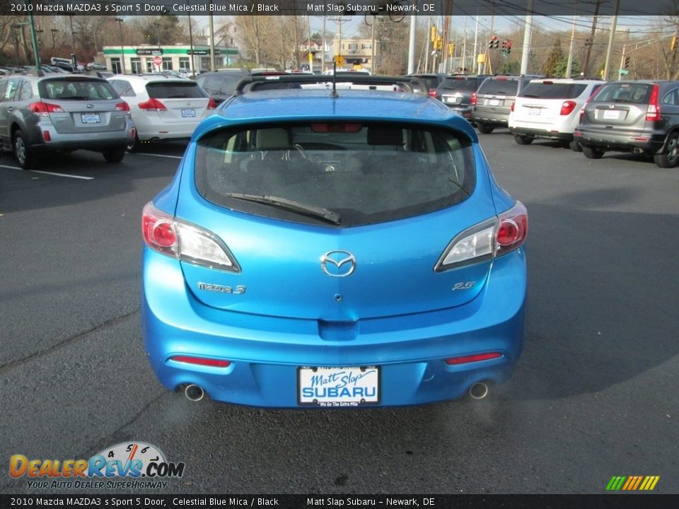 2010 Mazda MAZDA3 s Sport 5 Door Celestial Blue Mica / Black Photo #7