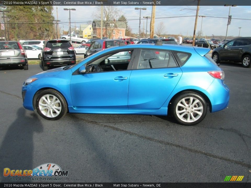 2010 Mazda MAZDA3 s Sport 5 Door Celestial Blue Mica / Black Photo #9