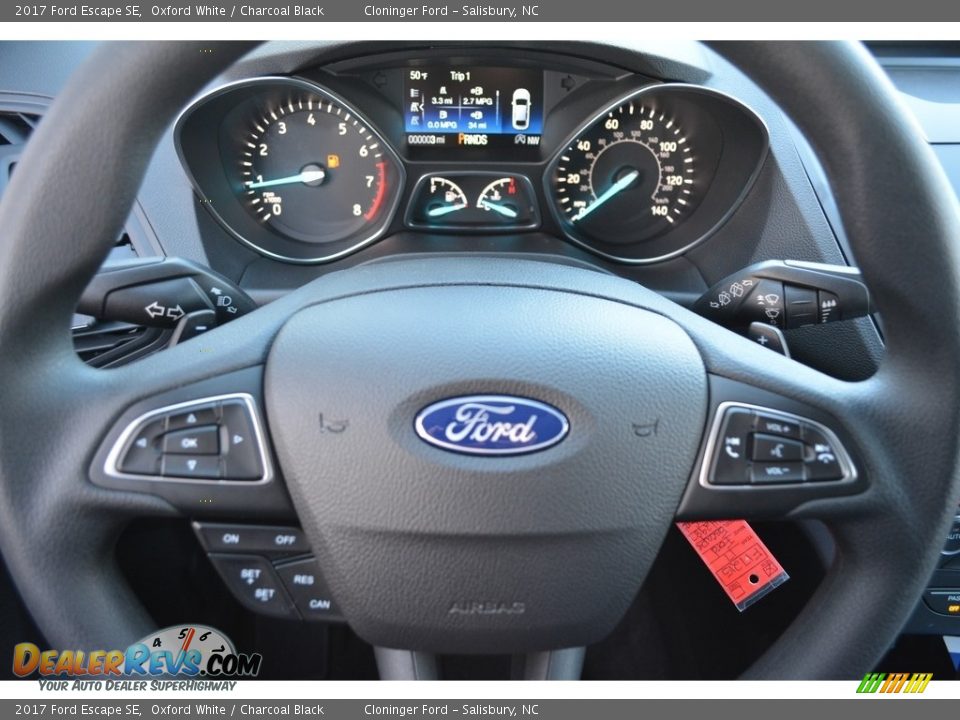 2017 Ford Escape SE Oxford White / Charcoal Black Photo #15