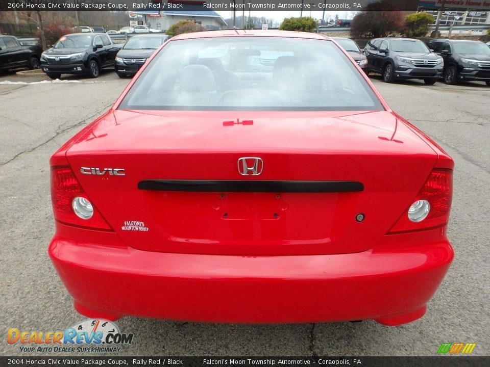2004 Honda Civic Value Package Coupe Rally Red / Black Photo #4