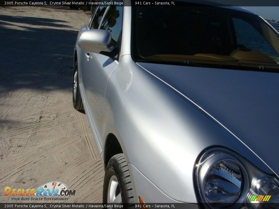2005 Porsche Cayenne S Crystal Silver Metallic / Havanna/Sand Beige Photo #9