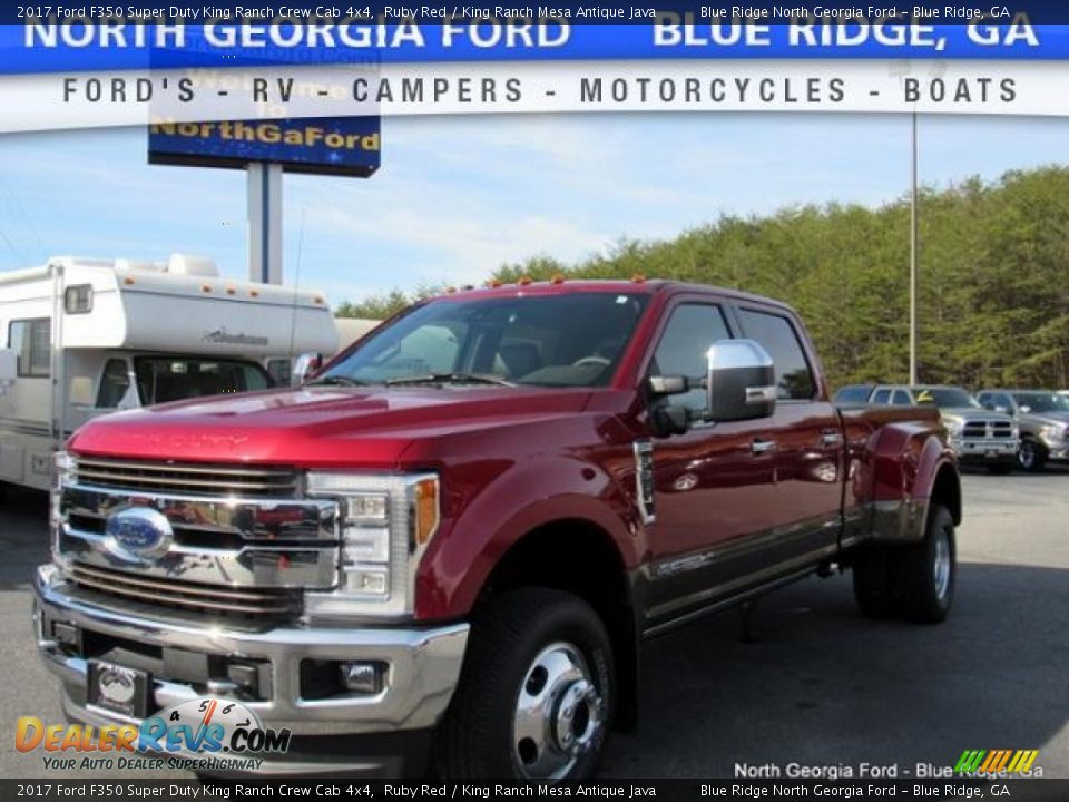 2017 Ford F350 Super Duty King Ranch Crew Cab 4x4 Ruby Red / King Ranch Mesa Antique Java Photo #1