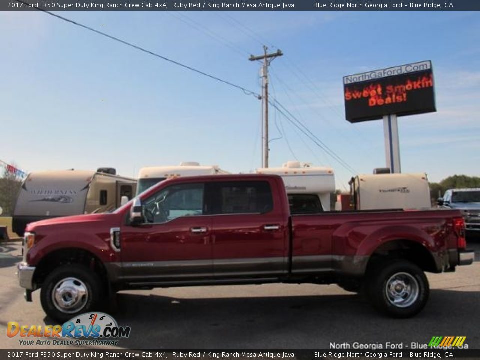 2017 Ford F350 Super Duty King Ranch Crew Cab 4x4 Ruby Red / King Ranch Mesa Antique Java Photo #2