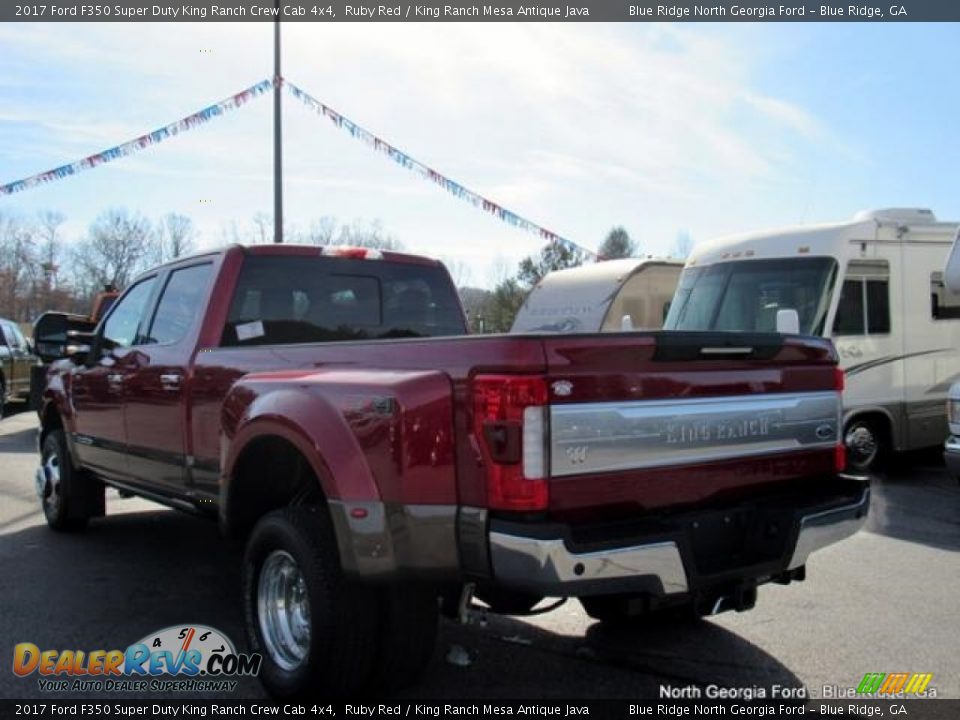 2017 Ford F350 Super Duty King Ranch Crew Cab 4x4 Ruby Red / King Ranch Mesa Antique Java Photo #3