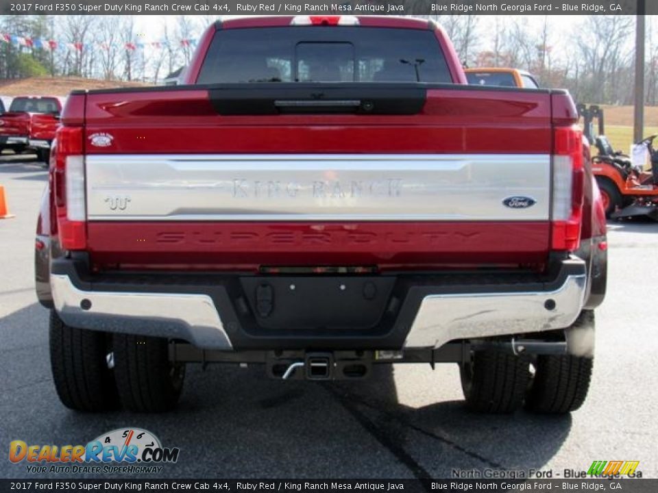 2017 Ford F350 Super Duty King Ranch Crew Cab 4x4 Ruby Red / King Ranch Mesa Antique Java Photo #4