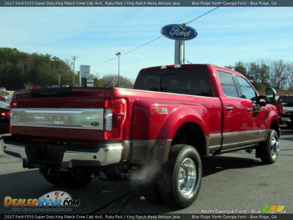 2017 Ford F350 Super Duty King Ranch Crew Cab 4x4 Ruby Red / King Ranch Mesa Antique Java Photo #5