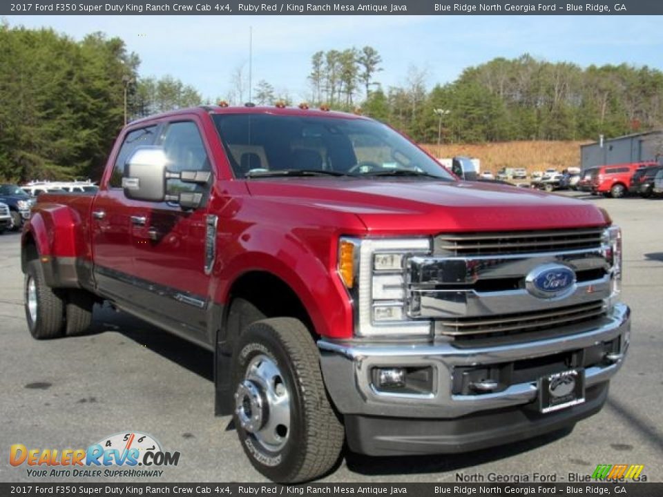 2017 Ford F350 Super Duty King Ranch Crew Cab 4x4 Ruby Red / King Ranch Mesa Antique Java Photo #7