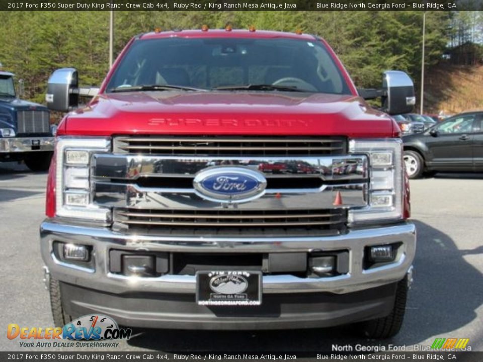 2017 Ford F350 Super Duty King Ranch Crew Cab 4x4 Ruby Red / King Ranch Mesa Antique Java Photo #8