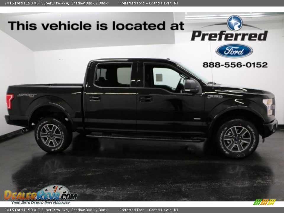 2016 Ford F150 XLT SuperCrew 4x4 Shadow Black / Black Photo #1