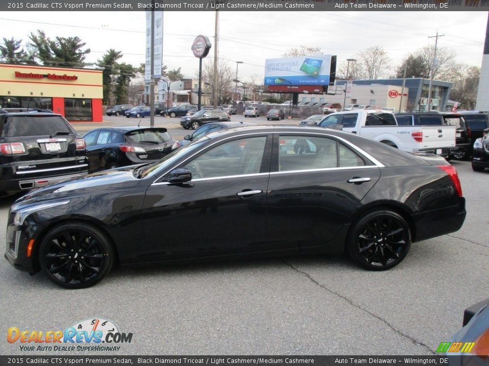Black Diamond Tricoat 2015 Cadillac CTS Vsport Premium Sedan Photo #3