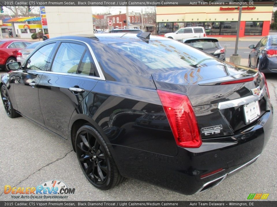 2015 Cadillac CTS Vsport Premium Sedan Black Diamond Tricoat / Light Cashmere/Medium Cashmere Photo #4