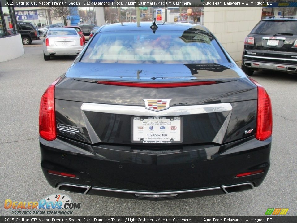 2015 Cadillac CTS Vsport Premium Sedan Black Diamond Tricoat / Light Cashmere/Medium Cashmere Photo #5
