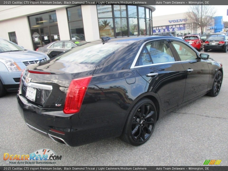 2015 Cadillac CTS Vsport Premium Sedan Black Diamond Tricoat / Light Cashmere/Medium Cashmere Photo #6