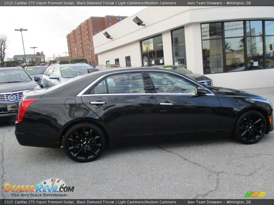 2015 Cadillac CTS Vsport Premium Sedan Black Diamond Tricoat / Light Cashmere/Medium Cashmere Photo #7