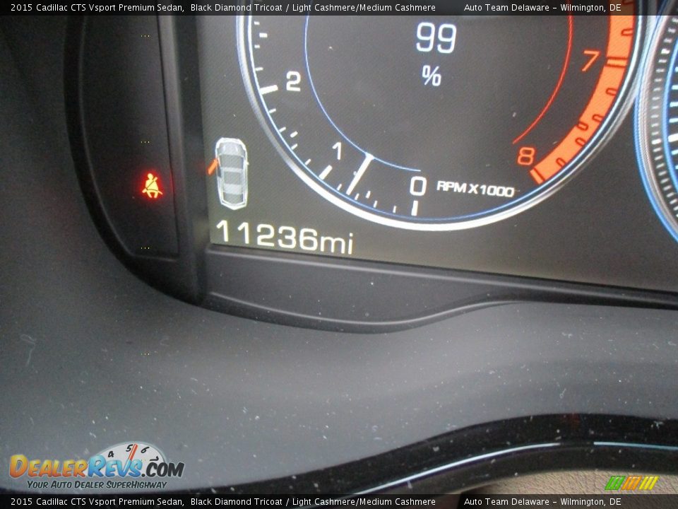 2015 Cadillac CTS Vsport Premium Sedan Black Diamond Tricoat / Light Cashmere/Medium Cashmere Photo #14