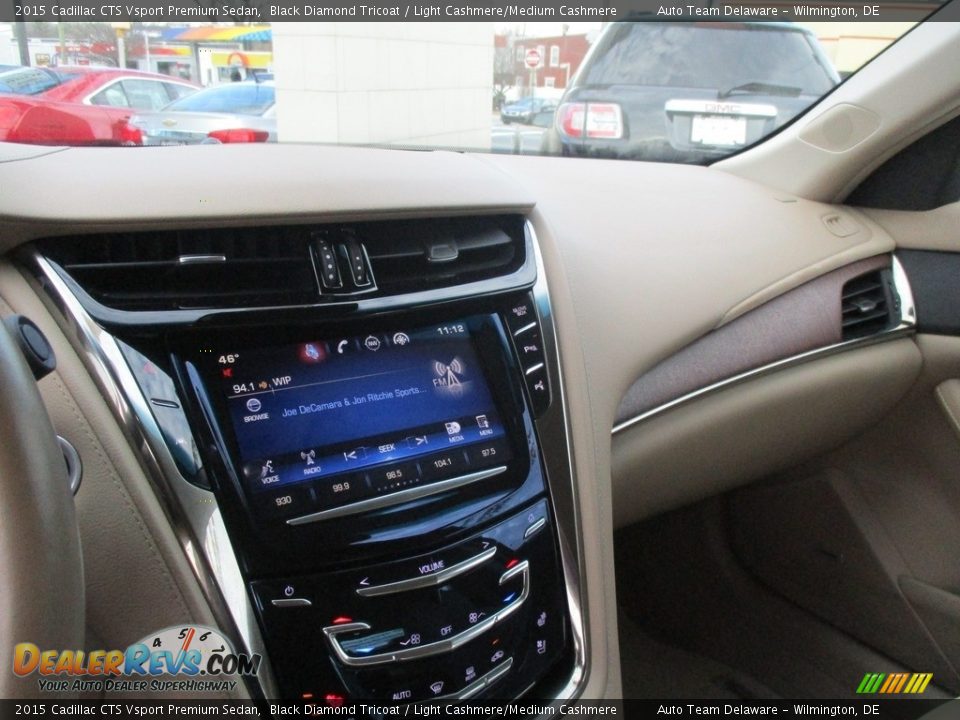 2015 Cadillac CTS Vsport Premium Sedan Black Diamond Tricoat / Light Cashmere/Medium Cashmere Photo #16