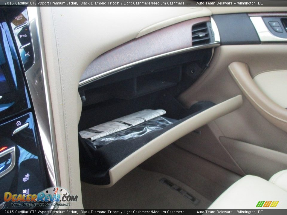 2015 Cadillac CTS Vsport Premium Sedan Black Diamond Tricoat / Light Cashmere/Medium Cashmere Photo #17