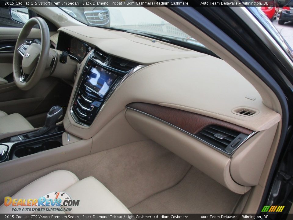 2015 Cadillac CTS Vsport Premium Sedan Black Diamond Tricoat / Light Cashmere/Medium Cashmere Photo #18