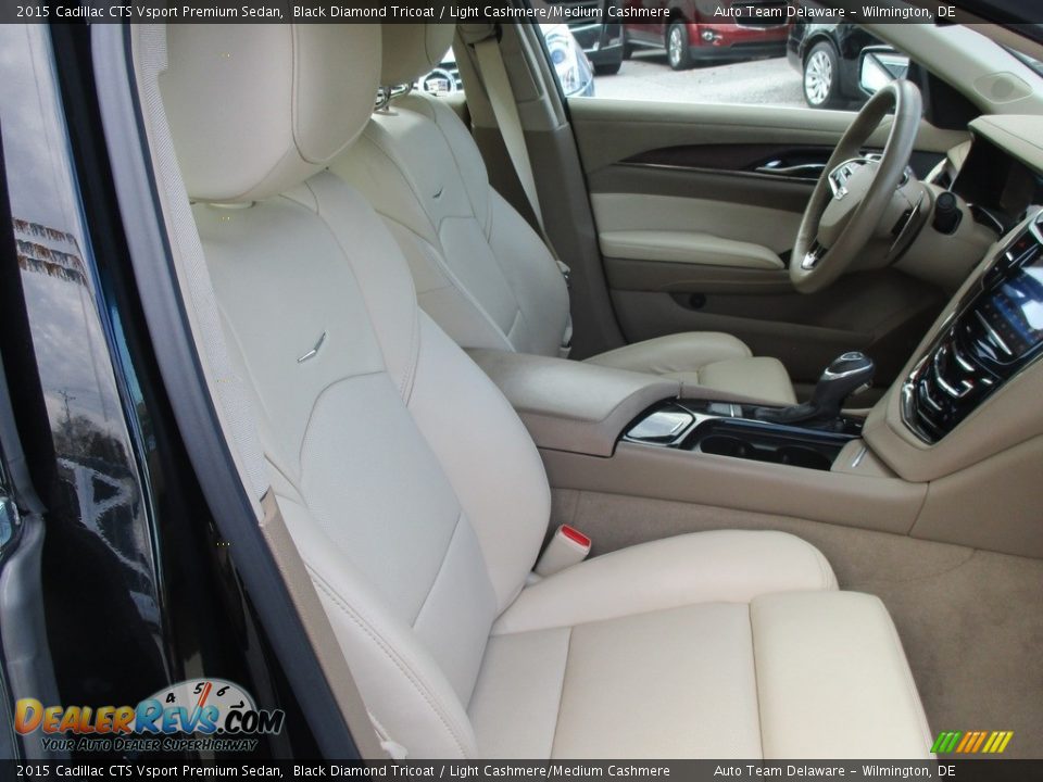 2015 Cadillac CTS Vsport Premium Sedan Black Diamond Tricoat / Light Cashmere/Medium Cashmere Photo #19