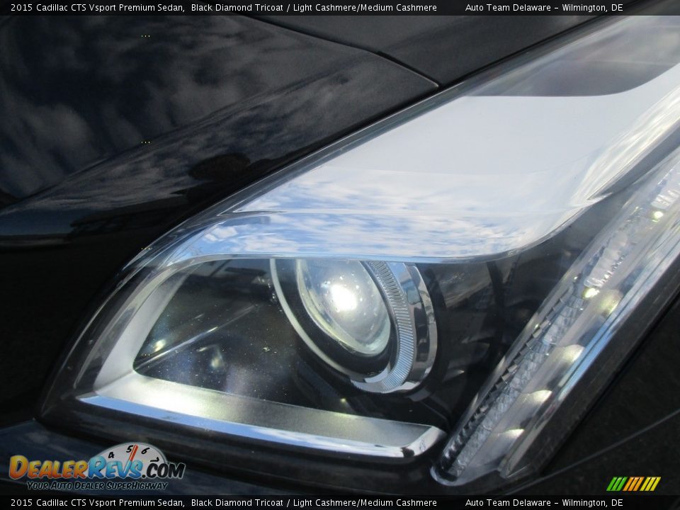 2015 Cadillac CTS Vsport Premium Sedan Black Diamond Tricoat / Light Cashmere/Medium Cashmere Photo #28