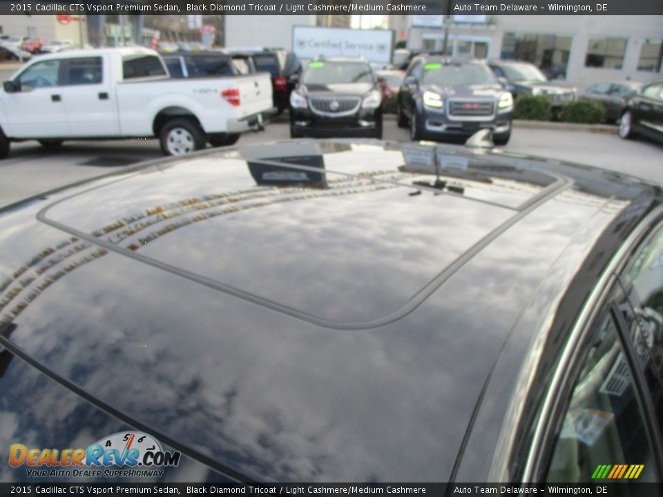 2015 Cadillac CTS Vsport Premium Sedan Black Diamond Tricoat / Light Cashmere/Medium Cashmere Photo #31