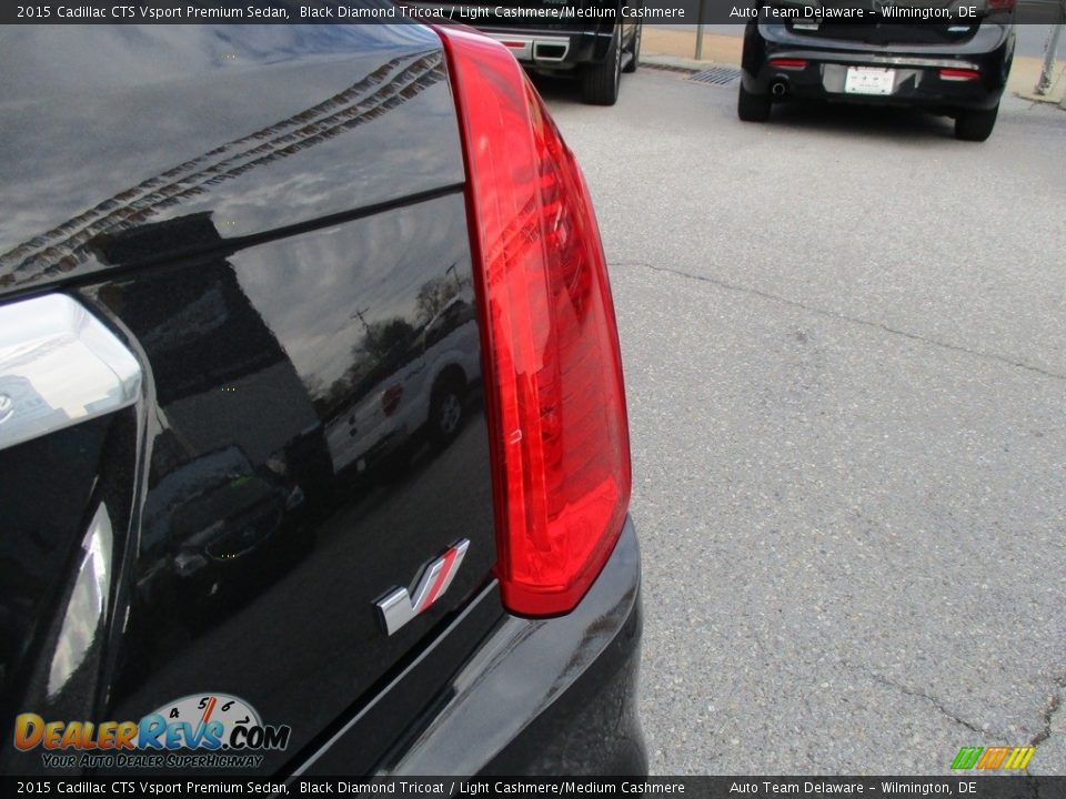 2015 Cadillac CTS Vsport Premium Sedan Black Diamond Tricoat / Light Cashmere/Medium Cashmere Photo #34