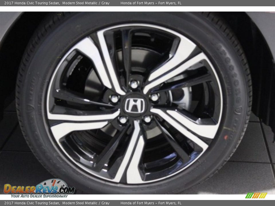 2017 Honda Civic Touring Sedan Modern Steel Metallic / Gray Photo #2
