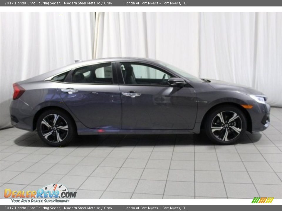 2017 Honda Civic Touring Sedan Modern Steel Metallic / Gray Photo #3