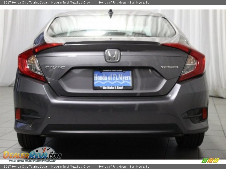2017 Honda Civic Touring Sedan Modern Steel Metallic / Gray Photo #6