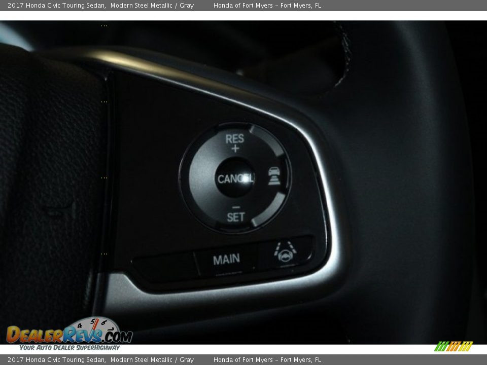 2017 Honda Civic Touring Sedan Modern Steel Metallic / Gray Photo #14