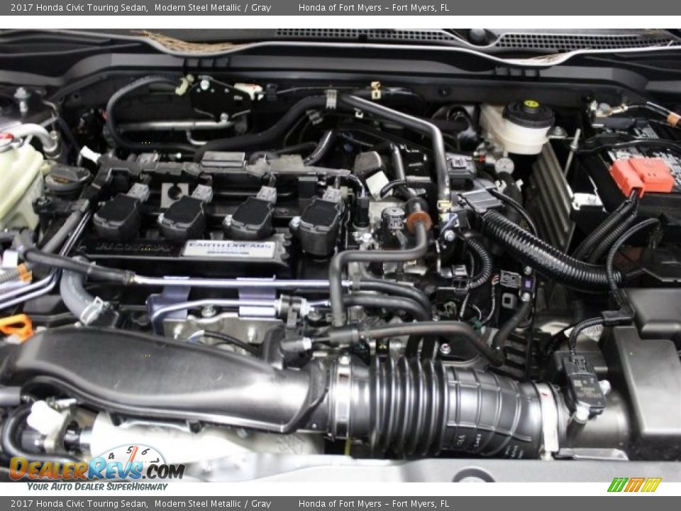 2017 Honda Civic Touring Sedan Modern Steel Metallic / Gray Photo #29