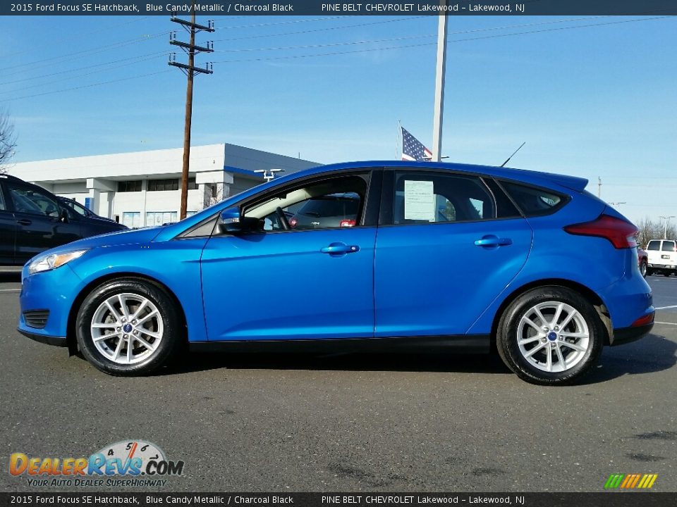 2015 Ford Focus SE Hatchback Blue Candy Metallic / Charcoal Black Photo #8