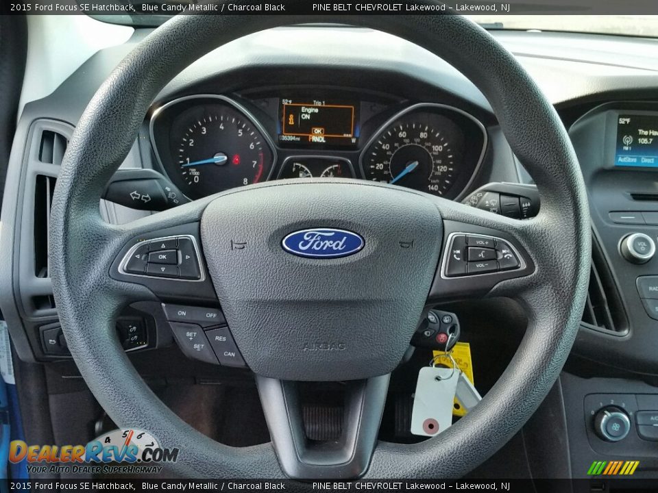 2015 Ford Focus SE Hatchback Blue Candy Metallic / Charcoal Black Photo #23